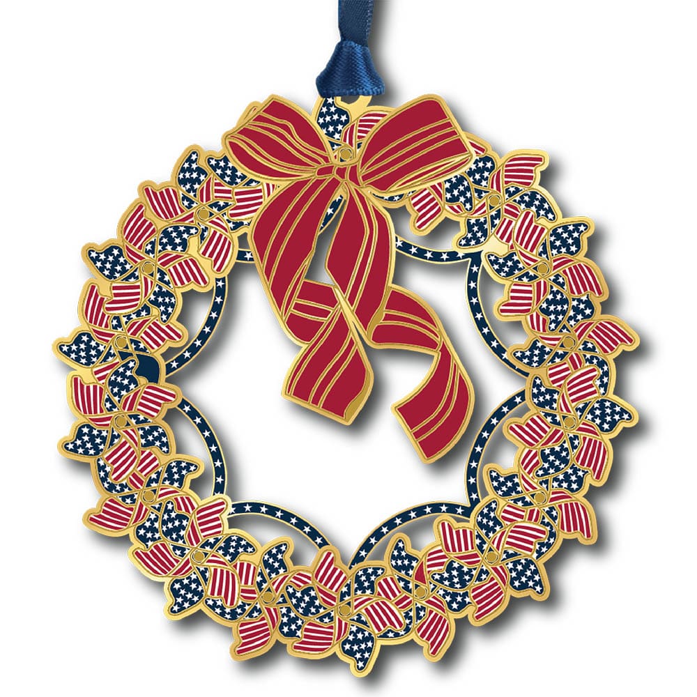 Patriotic Wreath w/ Oval Namedrop
