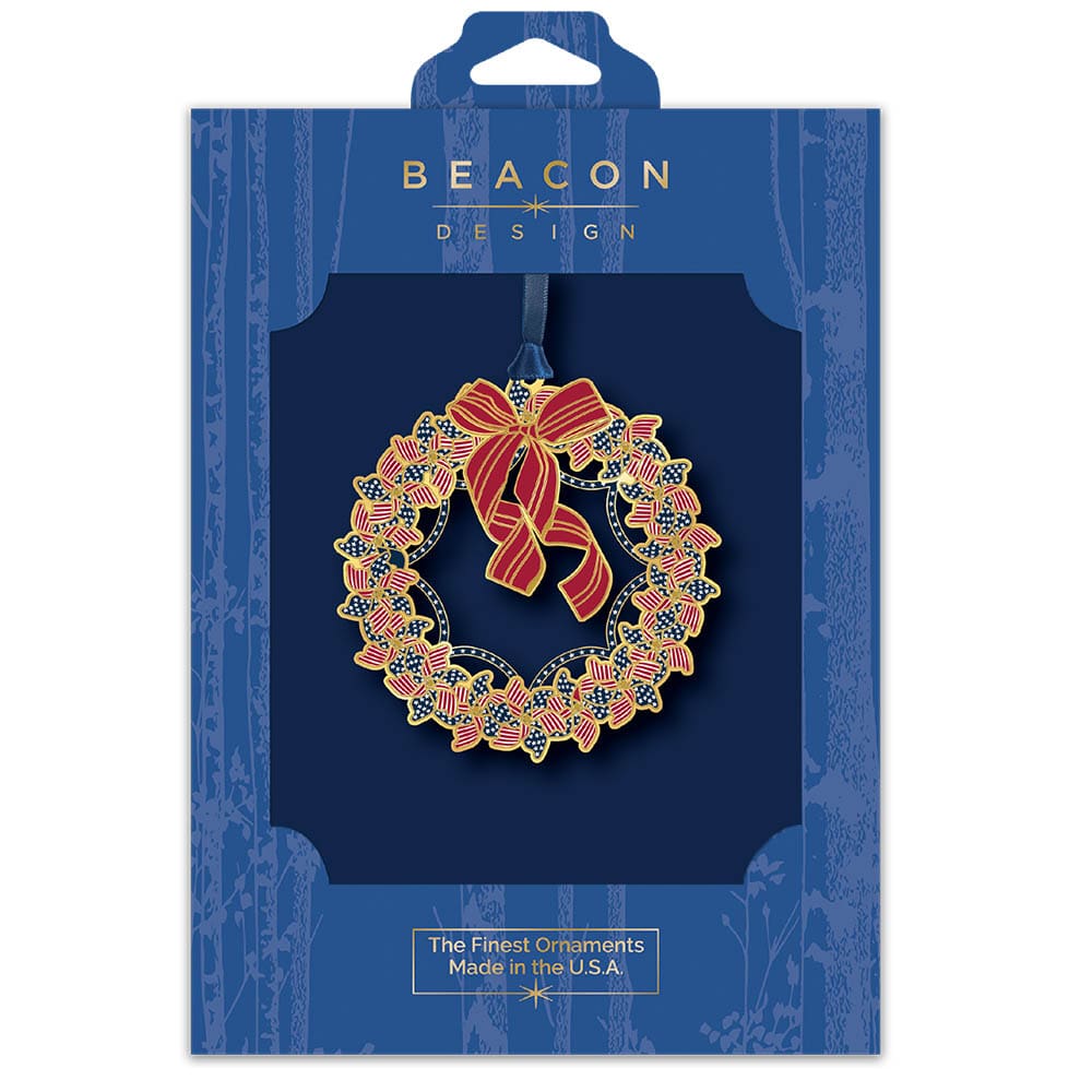 Patriotic Wreath w/ Oval Namedrop