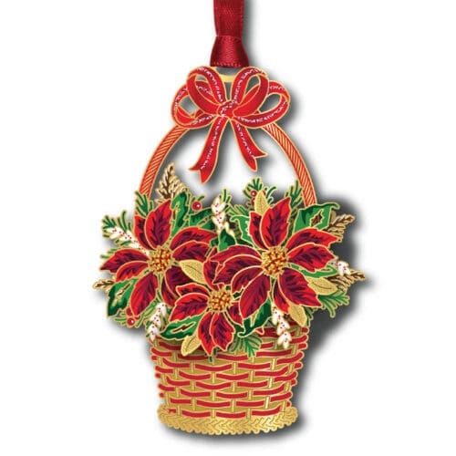 Poinsettia Basket