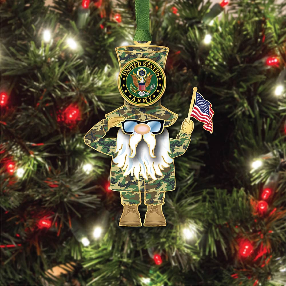 U.S. Army Gnome w/ Oval Namedrop
