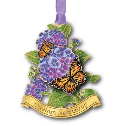 Monarch Butterfly with Flowers Namedrop