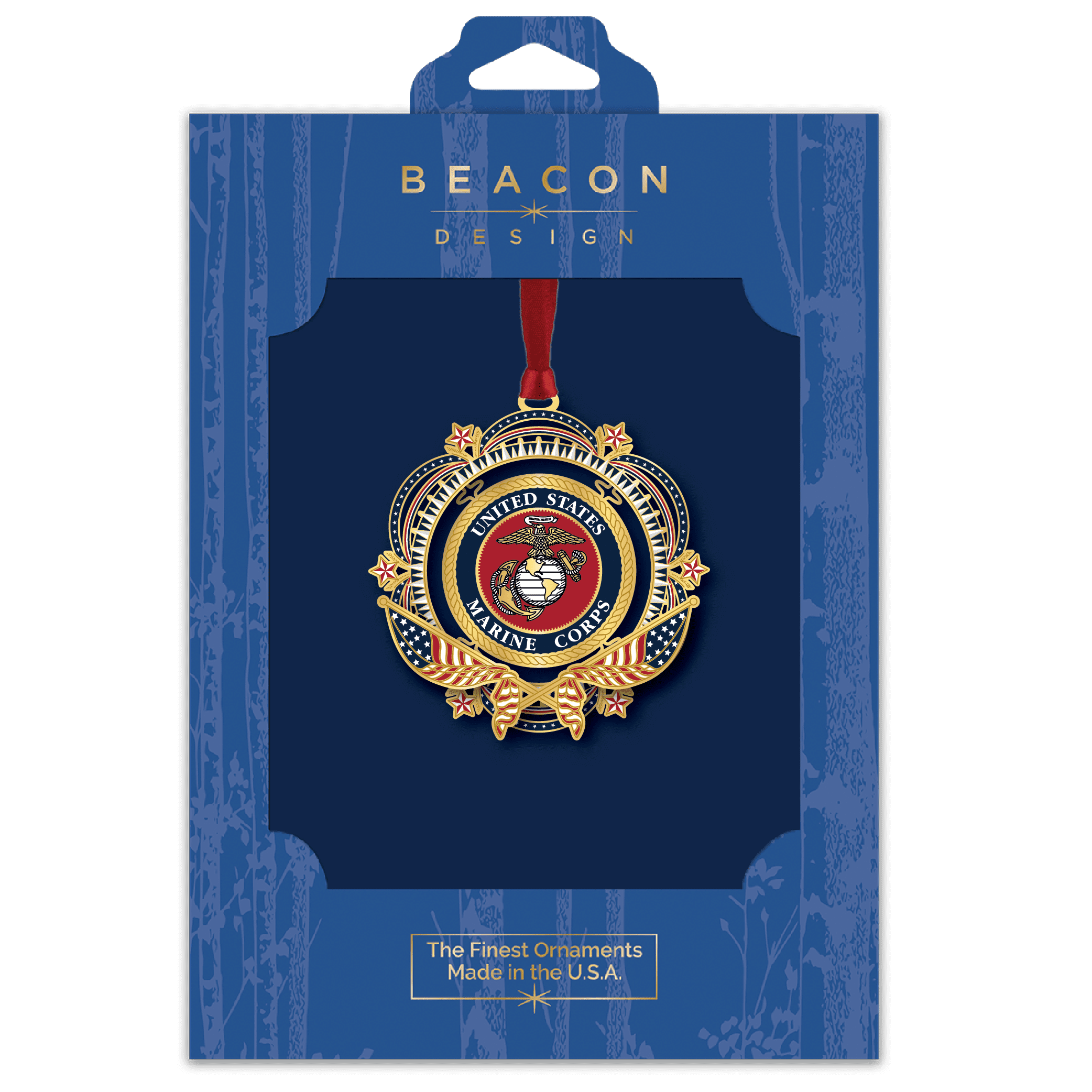 Patriotic U.S. Marine Corps w/ Oval Namedrop