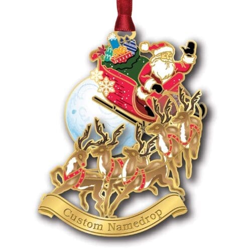 Santa on Sleigh Namedrop
