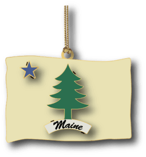 State of Maine Flag w/ Oval Namedrop