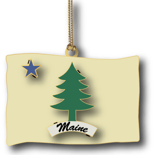 State of Maine Flag w/ Oval Namedrop