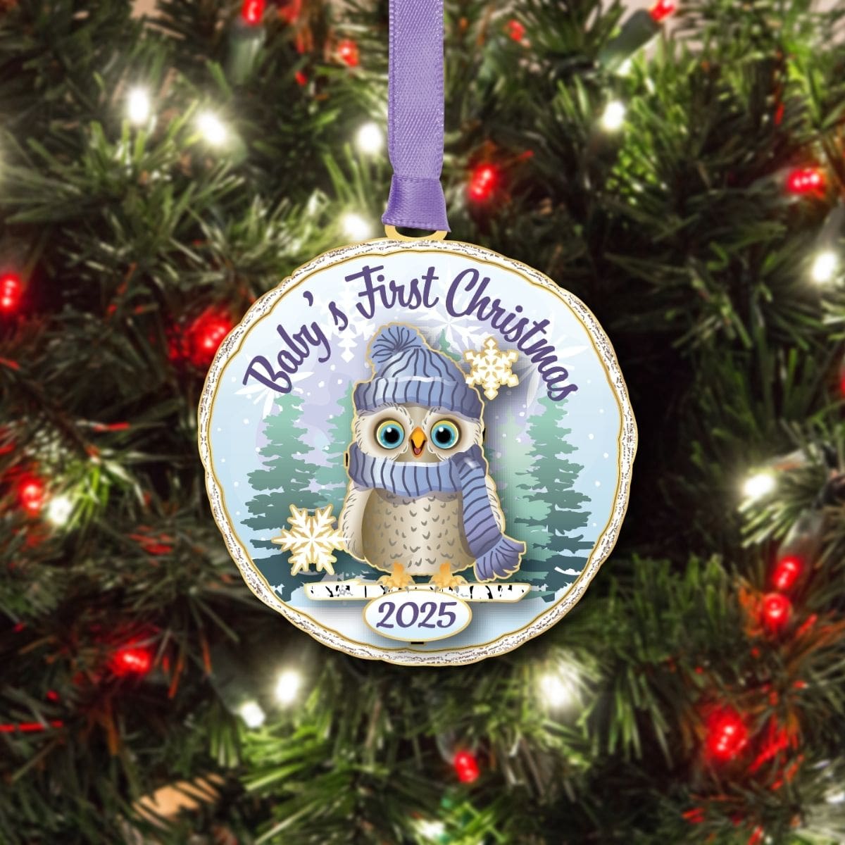 2025 Baby's First Christmas w/ Oval Namedrop - Image 3