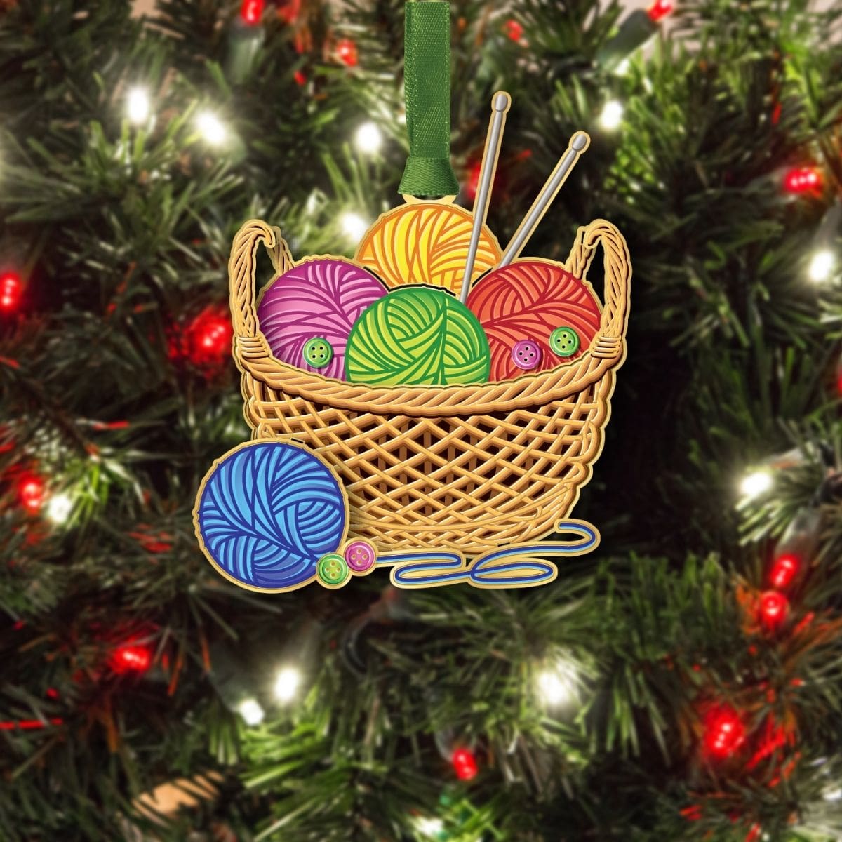 Yarn Basket w/ Oval Namedrop - Image 3