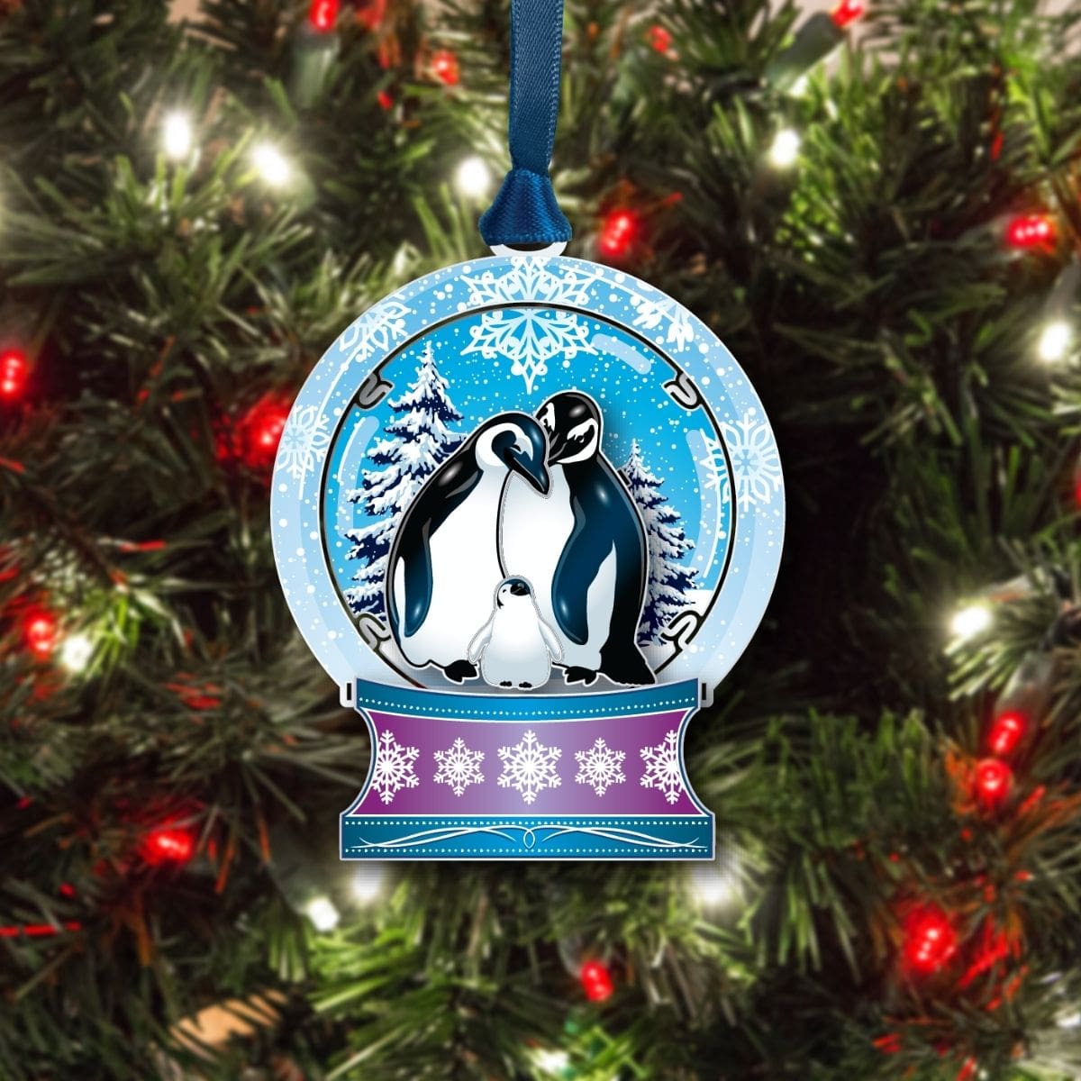 Penguin Snowglobe w/ Oval Namedrop - Image 3