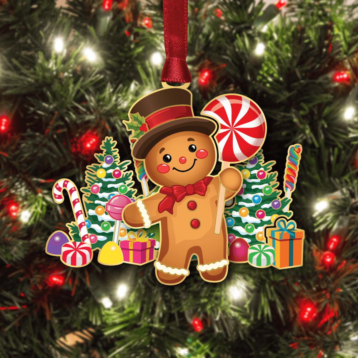 Gingerbread Man Scene w/ Oval Namedrop - Image 3