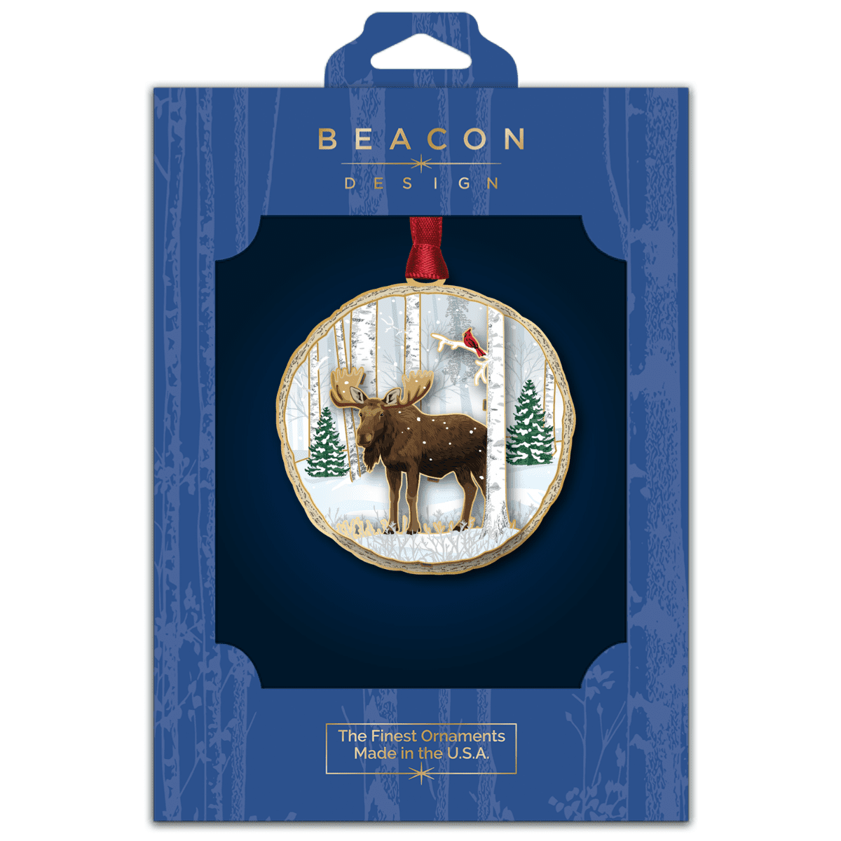 Moose in the Woods w/ Oval Namedrop - Image 2