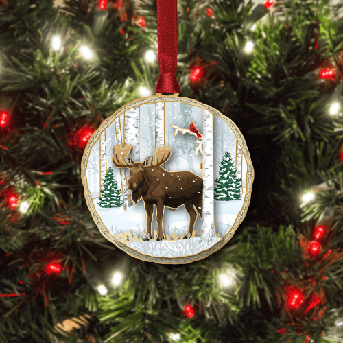 Moose in the Woods w/ Oval Namedrop - Image 3