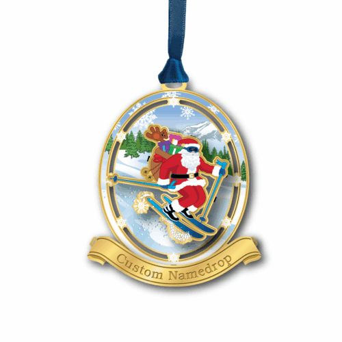 Skiiing Santa Namedrop