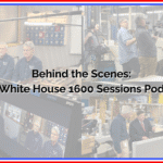 A graphic showcasing the behind-the-scenes of the 1600 Sessions Podcast interviewing Hamilton Davison & David Marquis, and touring Beacon Design's facility